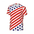 thumbnail image 5 of T Shirt For Men American Flag Stars And Stripes Patriotic USA Trendy Cool Gym T-Shirts Quick Dry Top, 5 of 7