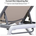 thumbnail image 5 of PURPLE LEAF Patio Chaise Lounge Chair Set Outside Aluminum Plastic Stackable Tanning Outdoor Lounger with Side Table for Pool Sunbathing Beach Deck Outside, Khaki, 5 of 8