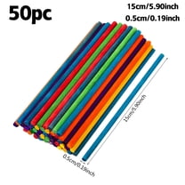 Huayishang Popsicles Molds Diy Handmade Round Wooden Sticks Colorful Popsicle Sticks Ice Cream Sticks (50Pcs), Kitchen Essentials Clearance Sale