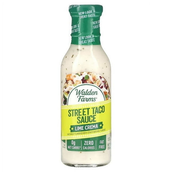 Walden Farms, Street Taco Sauce, Lime Crema, 12 fl oz Pack of 2