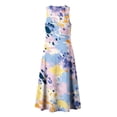 thumbnail image 5 of Stamzod Women's Floral Maxi Dress Summer Sleeveless Casual Boho Sundresses Flowy Long Dresses Vacation Outfits Multicolor O XXL, 5 of 8
