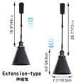 thumbnail image 3 of FSLiving Adjustable Height Track Pendnat Light H-Type Retractable Lift Track Spotlight with Telescoping Rod Adjustable Gimbaled Lamp-Post Halo Track Industrial Deep Cone Lamp, Matte Black - 1 Light, 3 of 7