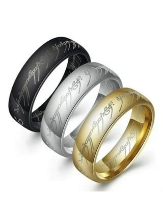 4PCS Plain Band Rings for Men Stainless Steel Rings Set Lord of the Rings  Ring