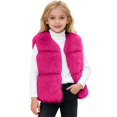 thumbnail image 1 of QHFBli Girls Fleece Jacket Toddler Kids Long Winter Warm Coat Fuzzy Button Down Coat with Pockets, 1 of 5