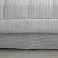 thumbnail image 2 of Dobby Stripe 8 Piece Bed in a Bag Bedding Set Includes Bed Sheets and Bed Skirt, King - Silver, 2 of 5