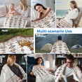 thumbnail image 5 of Southwest Geometric Cooling Blanket,Lightweight Breathable Summer Throw Blanket with Double Sided Cold Effect,Western Boho Beige Grey Rustic Wooden Picnic Blankets Bed Sheet for Hot Sleepers 30"x40", 5 of 8