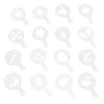 thumbnail image 4 of 80 Pcs Plastic Painting Templates Cake Stencils Coffee Templates (White), 4 of 9