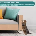 thumbnail image 2 of FANOTEK Cat Scratching Mat, 78.7"X15.8" Self Adhesive Trimmable DIY Climbing Cat Scratcher Pad for Furniture Sofa Cat Tree Khaki, 2 of 9