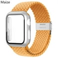 thumbnail image 1 of LEIXIUER Nylon Band for Apple Watch Bands with Case 45mm 41mm, Adjustable Braided Solo Loop with Glass Screen Protector Case ,Soft Wristband Stretch Nylon Elastic Strap for Apple Watch Series 7 45 mm, 1 of 6
