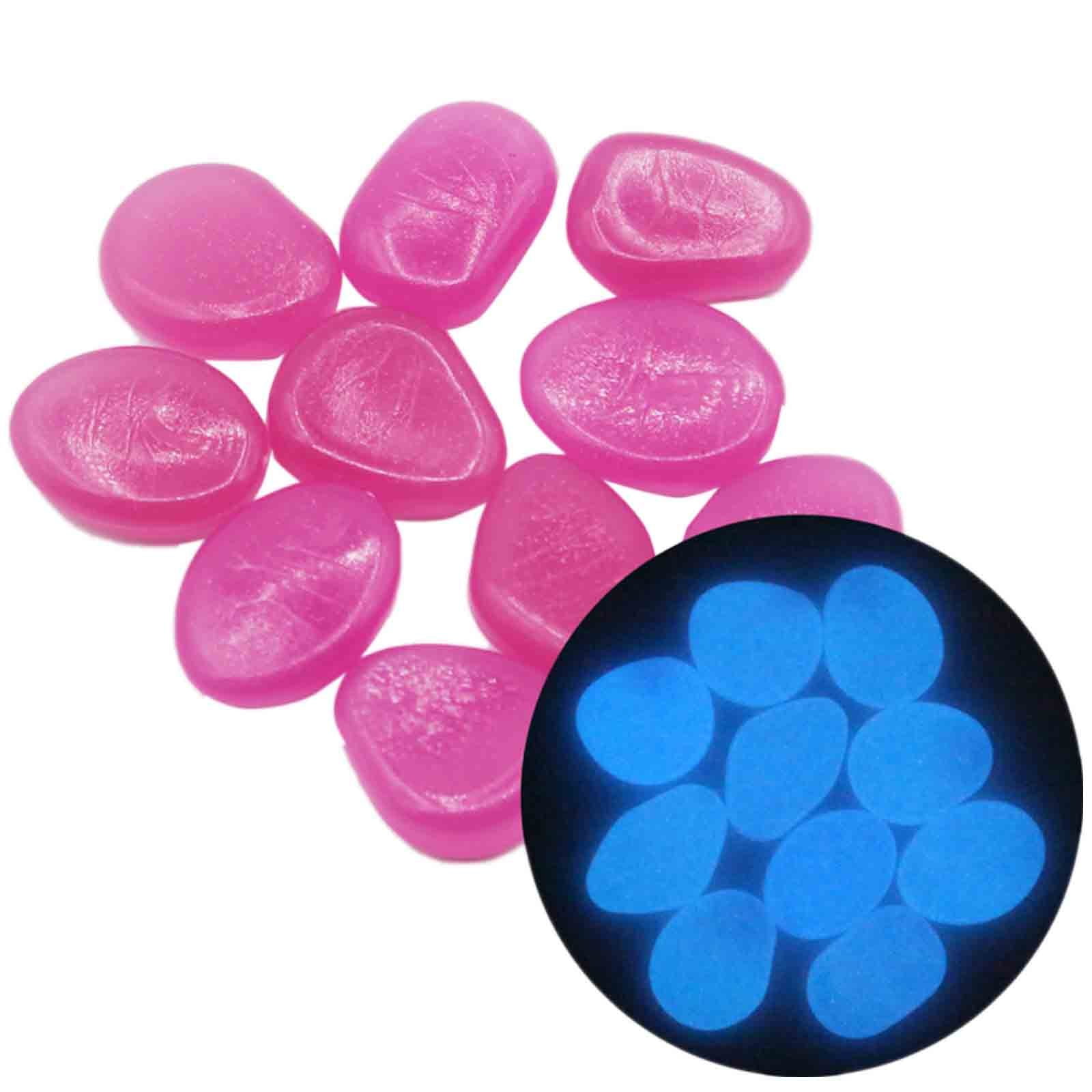 Wepro Glow In The Dark Pebbles Luminous Stones Rocks For Garden