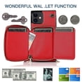 thumbnail image 4 of Funda tipo cartera para iPhone 12 con tarjetero y correa para el hombro para mujer, 4 of 5