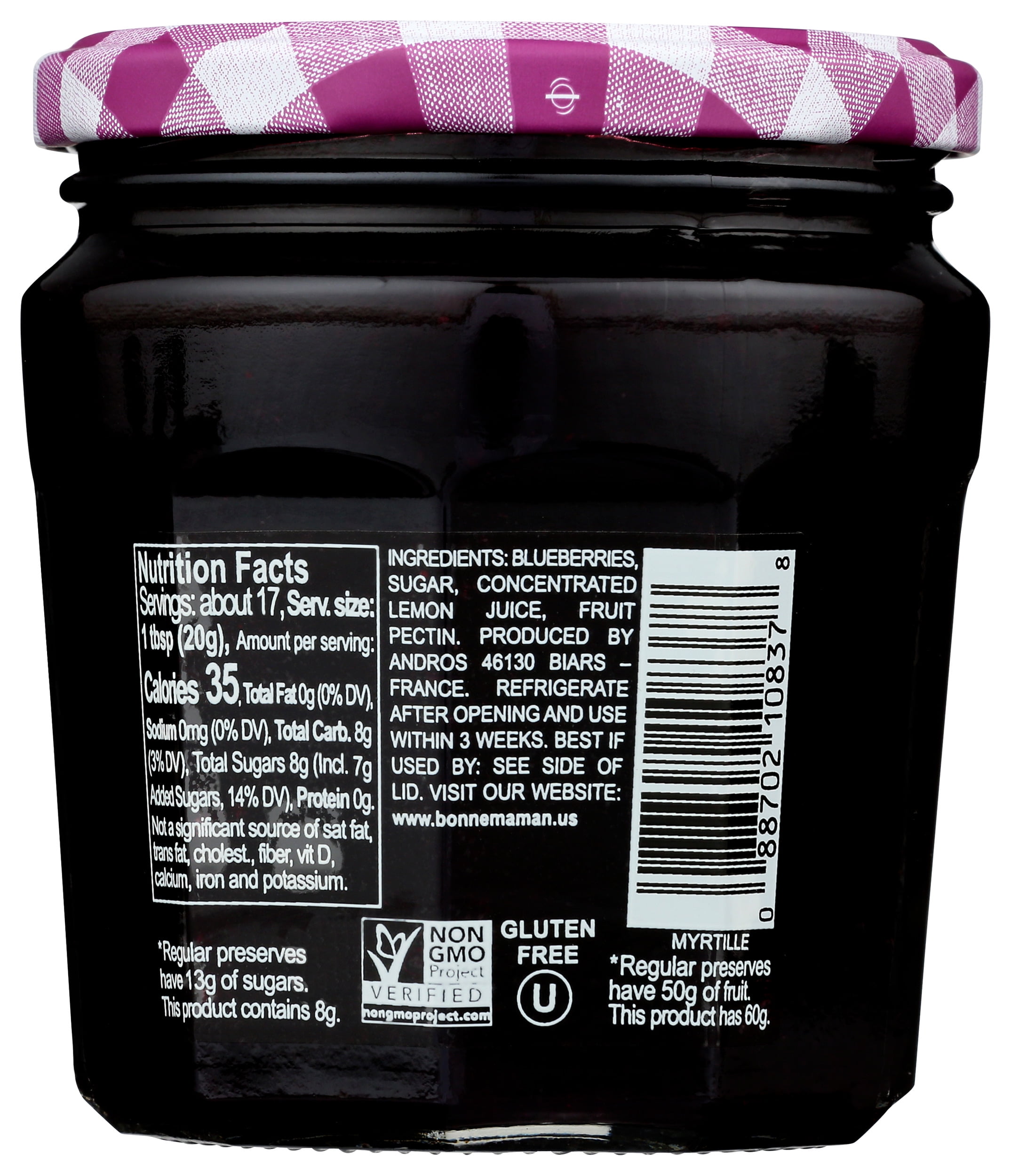 Bonne Maman  Blueberry Fruit Spread  11.8 Ounce (Pack Of 6)