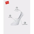 thumbnail image 2 of Invisible Liner Socks 6-Pack Hanes Women's Performance Lightweight Sneaker Cut, 2 of 3