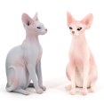 thumbnail image 1 of lote De 2 Figuras De Chat Sans Poil Jouet En Haute Simulación Modle Animale De Chat Oranaments De Maison Dcoration De Bureau Pour Enfants Adultes, 1 of 5