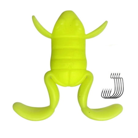 Uutvmp 5Pcs Topwater Floating Lures Baits Artificial Frogs Fishing Lures Swimbait Simulation Frogs Swimbaits Baits for Outdoor