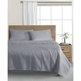 thumbnail image 3 of Wellbeing Oxywash Solid 300 Thread Count 4pc Sheet Sets, Gray, King, 3 of 3