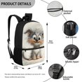 thumbnail image 5 of Uourmeti Cartoon Cat Smiling Face Large Capacity Backpack, 17 Inch Front Pocket School Backpack Premium Quality Student Bookbag for Men, 5 of 6