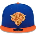 thumbnail image 2 of Men's New Era Blue/Orange New York Knicks Gameday Gold Pop Stars 59FIFTY Fitted Hat, 2 of 6