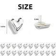 thumbnail image 2 of Reusable Silver Thumb Tacks,0.87x0.4In Portable Push Pins,Heart Push Pins for Home,QZS Durable Cute Thumbtacks for Cork Board, 2 of 6