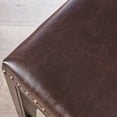 thumbnail image 6 of GDF Studio Jaeden 30.3" Faux Leather Backless Bar Stools, Set of 2, Brown, 6 of 6