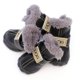 thumbnail image 2 of Botas cálidas para perros, de invierno, impermeables, antideslizantes, de cuero, con protectores para patas de cachorros, para nieve, hielo, pavimento, zapatos para caminar al aire libre, 2 of 5
