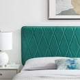 thumbnail image 4 of Headboard, Twin Size, Velvet, Teal Blue, Modern Contemporary Urban Design, Bedroom Master Guest Suite, 4 of 10