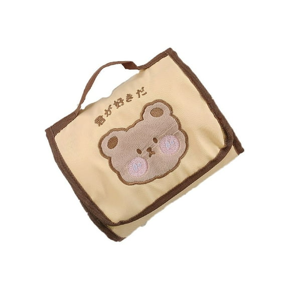 Portable Fashion Female Wash Bag Large Capacity Waterproof Handle Toiletry Organizer Folding Cosmetic Bag Makeup Case Travel Storage Pouch BLUSH BEAR