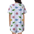 thumbnail image 3 of Lsque Sea Turtle Whale Women's Short-Sleeved Pajama Set - 2 Piece Soft and Lightweight Sleepwear Set-Medium, 3 of 9