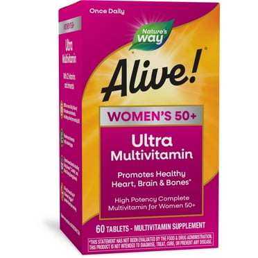 Nature's Way Alive! Women's 50  Ultra Potency Complete Daily Multivitamin Tablets, 60 Count