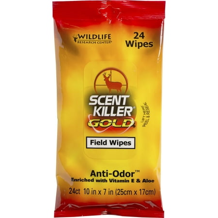 Wildlife Research Scent Killer Field Wipes (24 Pack) Gold (1295) C30
