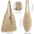 thumbnail image 2 of Gocvo Crochet Bag for Women, Crochet Tote Summer Bag Mesh Large Shoulder Bag (Khaki 14 x 10 x 26.5in), 2 of 6