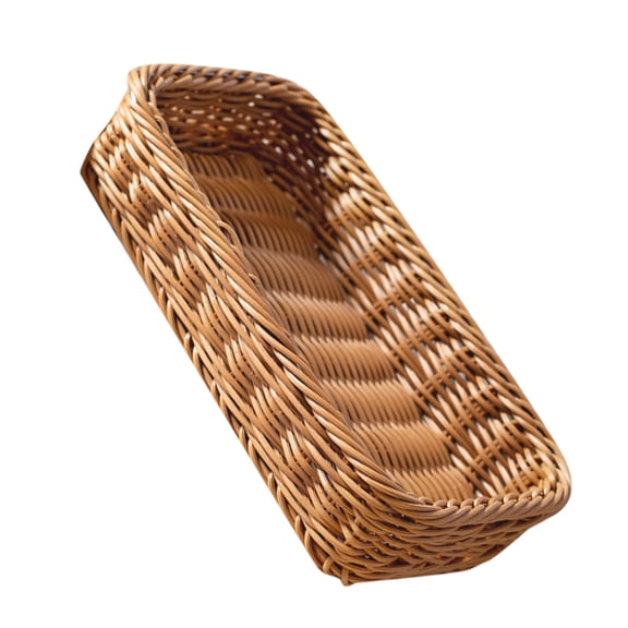 WHAMVOX Kitchen Accessory Brown Woven Cutlery Organizer Basket for Household Utensil Storage