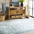 thumbnail image 2 of SAFAVIEH Martha Stewart Martha Floral Machine Washable Area Rug, Ivory/Light Blue, 5' x 8', 2 of 11