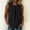 Black, variant on Women's Pleated Round Neck Tank, Sleeveless Solid Color Blouse with Neckline Gathers, Casual Relaxed Fit Summer & Everyday Wear White S