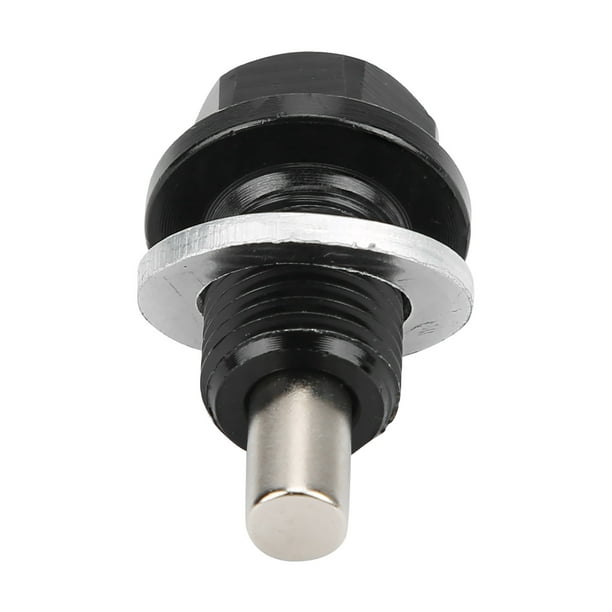 Magnetic Oil Drain Plug Magnetic Sump Drain Nut Oil Drain  Bolt(M12x1.25,Black)