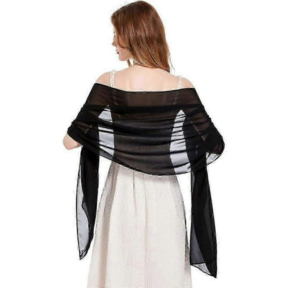 Bridal Shawl Evening Dress Wedding Shawl Women's Soft Chiffon Shawl Flowing