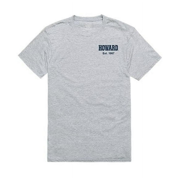 W Republic Apparel 528-171-HGY-04 Howard University Practice Tee for Men, Heather Grey - Extra Large