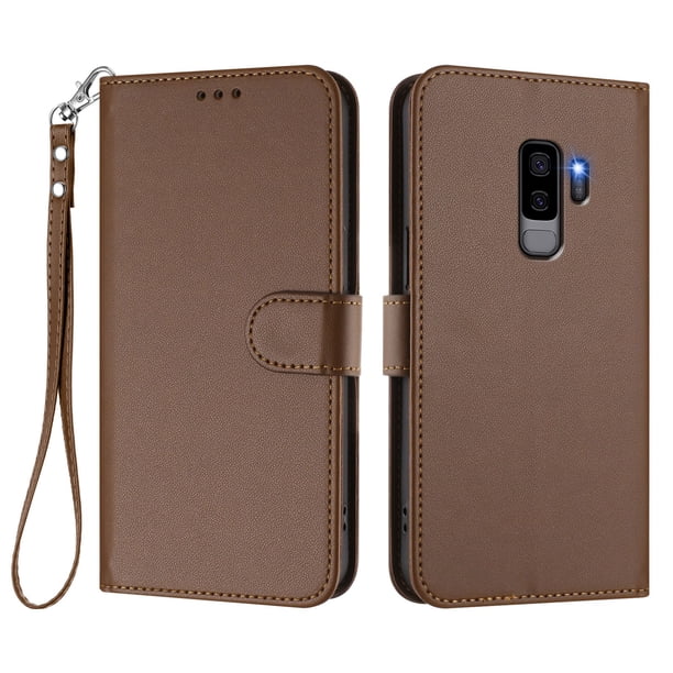 Funda Cartera GANGXUN para Samsung Galaxy S9 Plus – Cierre Magnético, Protección RFID, Correa Desmontable, Compatible con Carga Inalámbrica