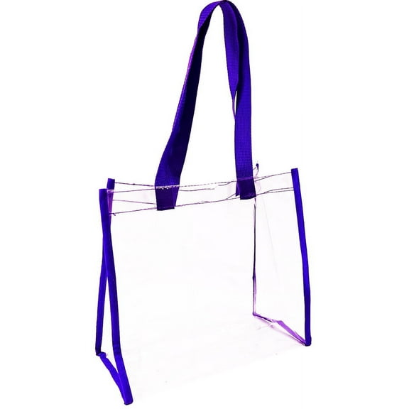 K-Cliffs 12" Stadium Approved Clear PVC Tote Transparent Bag, Unisex