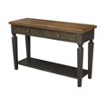 thumbnail image 2 of IC International Concepts Solid Wood Vista Console/Sofa Table, Hickory/Washed Coal, 2 of 4