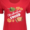 thumbnail image 3 of Inktastic Oktoberfest Squad Hat, Accordion, Pretzels Women's Plus Size T-Shirt, 3 of 4