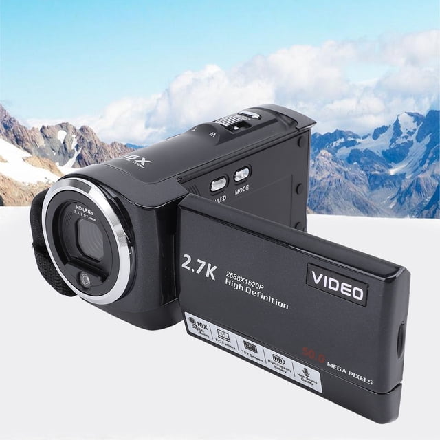 Vlogging Camera, Zoom Digital de Videocámae Multifuncional DE 2.7k 16x Para Transmisión en Vivo para Viajes