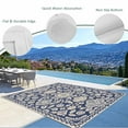 thumbnail image 4 of Fsddascl Vintage Boho Outdoor Rug for Patio/Deck/Porch, Non-Slip Large Area Rug 4 x 6 Ft, Neutral Abstract Flowers Pattern Aesthetic Indoor Outdoor Rugs Washable Area Rugs, Camping Rug Carpet, 4 of 5