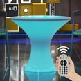 thumbnail image 1 of Puremind Hourglass Shape LED Light Up Bar Table, 16 Color Changing with Remote Control, Rechargeable Dimmable Pub Table Furniture for Club Party Cocktail, 1 of 7