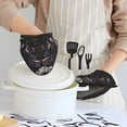 thumbnail image 6 of Disketp Midnight Butterfly Floral Dream Non-Slip Mini Oven Mitt Set, Short Oven Mitts for Baking Grilling Barbecue Microwave, 5.9"x5.9"in, 6 of 7