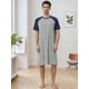 thumbnail image 2 of Camisón para hombre Lars Amadeus Ropa de dormir Mangas raglán Gris claro M, 2 of 6