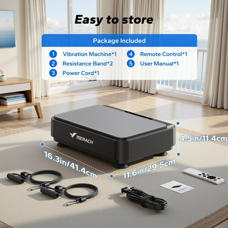 MERACH Vibration Plate Exercise Machine, Mini Whole Body Shaker for Weight  Management, Lymphatic Drainage - Walmart.com