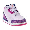 thumbnail image 2 of Jordan 3 Retro Toddler Shoes Barely Grape-Hyper Crimson-Pink  654964-500, 2 of 6