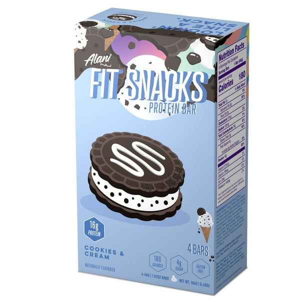 Alani Nu Protein Bar, Cookies and Cream, 1.62oz, 4 Pack