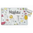 thumbnail image 1 of Printtoo Personalized Placemat & Coaster Set For Kids Toddlers,Birthday Gift For Boys,Gift For Girls,Tropical-11x17 Inch, 1 of 6